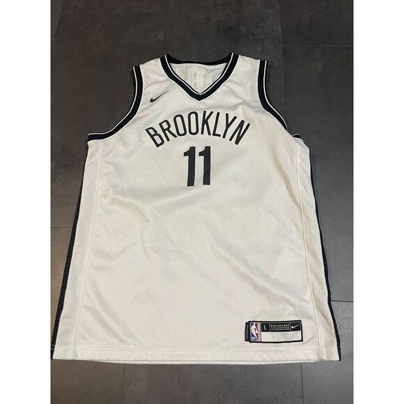Nike Other - Nike Brooklyn Nets Kyrie Irving Authentic Association Jersey Boys 14 White D-383